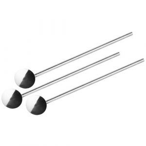 Fackelmann 48655 Set de 3 Cuillères de Boisson Acier Inoxydable Argent 18 cm