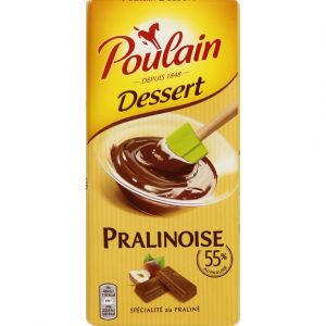 Image de Poulain Pralinoise, spécialité au praliné pour dessert, 55% de praliné