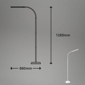 BRILONER - Lampadaire LED à intensité variable pour la décoration du salon et la lecture, Lampe LED orientable, Lampe de salon, Touch, éclairage indirect, blanc