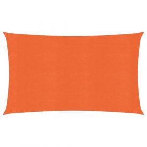 VidaXL Voile d'ombrage 160 g/m² rectangulaire orange 4x7 m PEHD