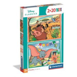 Clementoni Puzzles 2x20 pi&egrave;ces : Disney Classic