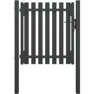VidaXL Portail de clôture de jardin Acier 1x1,25 m Anthracite