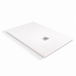 Receveur de douche &agrave; l'italienne O'Design Solidstone - 100 x 80 - Blanc - Alicante