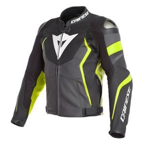 Image de Dainese Vestes Avro 4 Cuir - Matte Black / White / Fluo Red - Taille 46