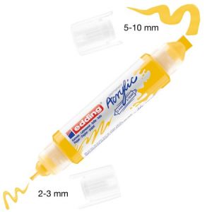 Edding Marqueur Acrylic 5400 - Double Pointe - Jaune
