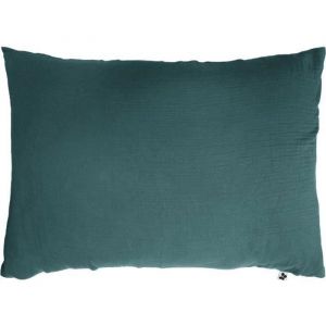 Taie d'oreiller double gaze de coton 50 x 70 cm canard (blue) Bleu L'EFFET PAPILLON