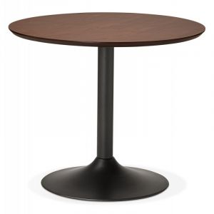 Table de Repas Design "Mescla" 90cm Noyer Prix