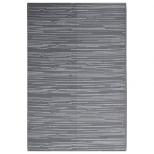 VidaXL Tapis d'ext&eacute;rieur Anthracite 140x200 cm PP