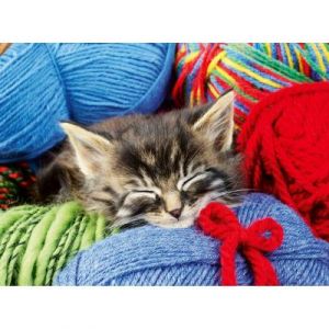 Ravensburger Puzzle 100 pièces : Chaton dans la laine