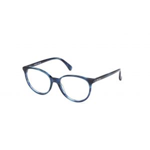 Max Mara Femme MM5084 92 Montures optiques Ac&eacute;tate Bleu Ronde Normale