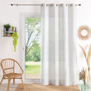Px etamine unie 140x260 COTOLINO - blanc