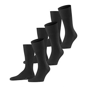 Falke Airport 3-Pack M So Chaussettes, Noir (Black 3000), 47-48 (UK 11.5-12.5 ? US 12.5-13.5) (Lot de 3) Homme