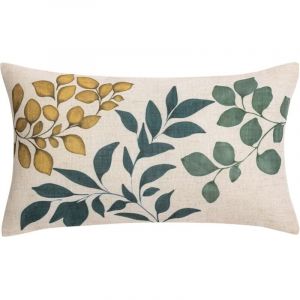 Coussin D&eacute;houssable Polyester & Lin &ndash; Fermeture Zipp&eacute;e &ndash; ILONA &ndash; Lavable et Certifi&eacute; Oeko-TEX - 30 x 50 cm