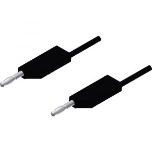 SKS Hirschmann Cordon de mesure 934059100 [ Banane mâle 4 mm - Banane mâle 4 mm] noir 0.25 m 1 pc(s)