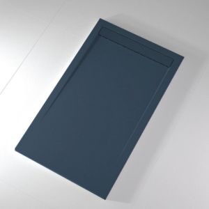 Stano Receveur de douche 80x150 cm extra plat clever en résine surface ardoisée anthracite