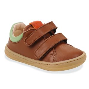Easy Peasy Baskets basses enfant MY DUCKIE'S VELCRO Marron - Taille 24,25,27