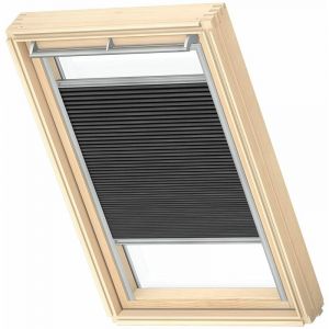 Velux Store pliss&eacute; occultant et isolant (FHC) original, cadre argent&eacute;, C04, - Noir Charbon