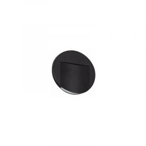Kanlux Applique LED escalier Rond ?75mm 0,8W DC12V Noir ERINUS - Blanc Naturel 4000K