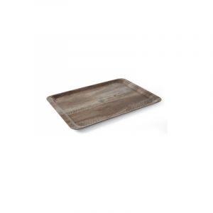 Hendi Plateau de Service en Mélamine Imprimé Bois Foncé - 530 x 370 mm - Bois Foncé