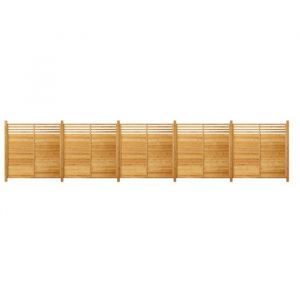 Clôture pare-vue en bois soma - 180 x 180 cm Taille : 5x éléments + 6x poteaux - Home Deluxe