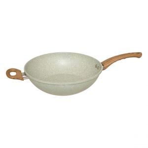 Wok en aluminium forg&eacute;