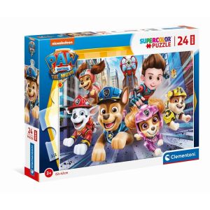 Clementoni Paw Patrol Supercolor Pat' Patrouille The Movie-24 Maxi pièces, 3 Ans Enfant, Puzzle Dessin animé-fabriqué en Italie, 24222, Multicolore