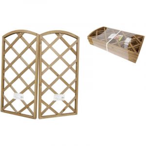 Panneau De Treillis Clôture En Bois Naturel 60 x 30 Cm Lianes De Jardin