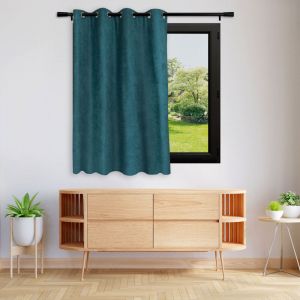 Home maison Homemaison - Rideau anti-froid doublé polaire Bleu Canard 140x180 cm