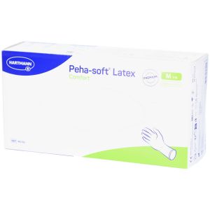 Hartmann Peha-soft Latex Comfort Untersuchungshandschuhe unsteril puderfrei M