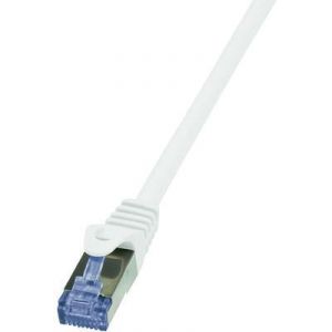 Logilink CQ3031S - Câble réseau RJ45 Cat.6A S/FTP 1 m blanc