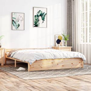 VidaXL Cadre de lit Bois massif 160x200 cm 815054