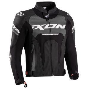 Image de Ixon Blouson cuir Jackal noir/anthracite/vert- L