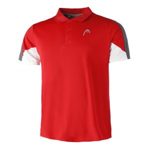 Head Homme Club 22 Tech Polo Homme T Shirt, Rouge, M EU