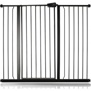 Bettacare Barrière Pour Enfants Et Chiens, Barrière Extra Haute De 104cm, Barrière De Sécurité Étroite À Pression Pour Escalier, 120,3cm - 127,9cm, Couleur Noir Mat