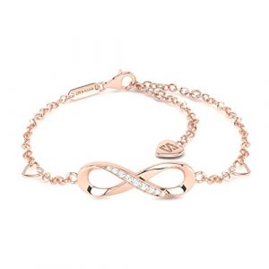 SERASAR Bracelet Infini en Or Rose, Jonc Pour Femme Femme, Bras Bijoux cadeaux sa copine Idee Cadeau Mariage
