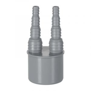 Airfit - 50020SN - Raccord de tuyau double DN 50 pour tuyau de 8 à 19 mm - KS-gris