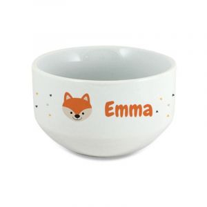 Bol petit déjeuner enfant personnalisable avec prénom et motif animal