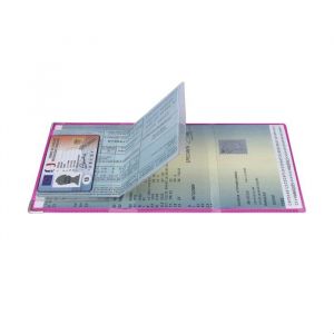 Porte-papiers voiture Jeune – Nouveau permis format carte – PVC Fuchsia extraplat – Fabriqué en France – Color Pop