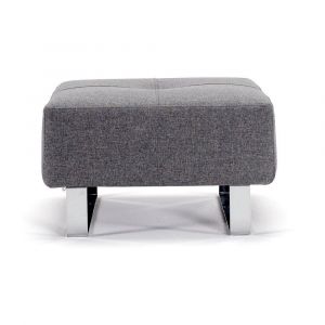INNOVATION LIVING Pouf design CASSIUS DELUXE EXCESS gris Twist Charcoal 65*65 cm gris Coton Inside75