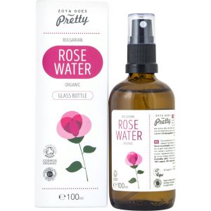 Zoya goes Pretty Organic Bulgarian Rose Water Glass Bottle - 100 ml in vetro