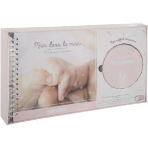 Image de Atmosphera Coffret Naissance Album photos et Boîte à Empreinte - Rose