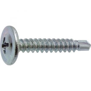 VisWood Vis tôle autoperceuse zingué blanc tête cylindrique PH2 - Ø 4,2 mm - 31,7 mm - Boîte de 500 pièces