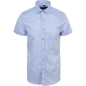 Suitable Chemise Short Sleeve Lin Clair Bleu clair Bleu taille XXL