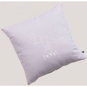 Coussin carr&eacute; en coton (43x43 cm) Dinus Kids SKL Coton Mousse Violette