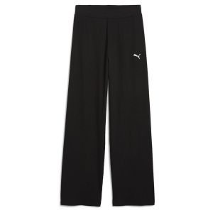 Puma Ess Elevated Gerippte Straight Fit Hose Mit Hohem Bund, pointure Medium - ['Noir'] - Taille Medium