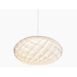 Louis Poulsen Suspension Patera Oval / Ampoule E27 - &Oslash; 50 cm - PVC alv&eacute;ol&eacute; blanc en mati&egrave;re plastique