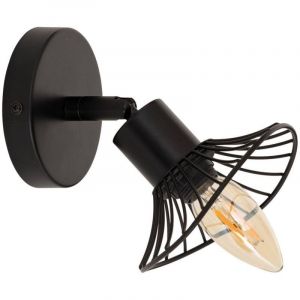 Atmosphera Applique murale plafonnier Adelia noir 10x10cm créateur d'intérieur