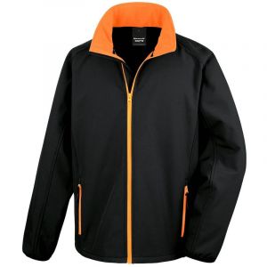 Result Veste Softshell Homme Core Printable Noir / Orange L