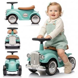 Sun Baby Porteur Enfants Voiture &agrave; Pousser Retro Menthe