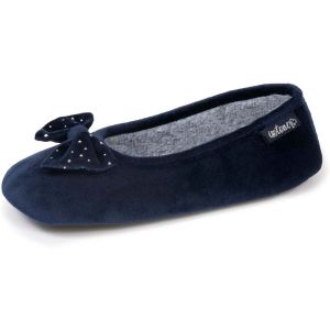Isotoner Chaussons ballerines Femme N&oelig;ud &eacute;toil&eacute; Marine